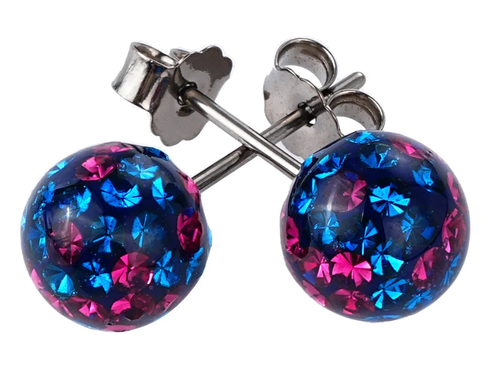 Nova Kiss Titanium Sparkle Studs