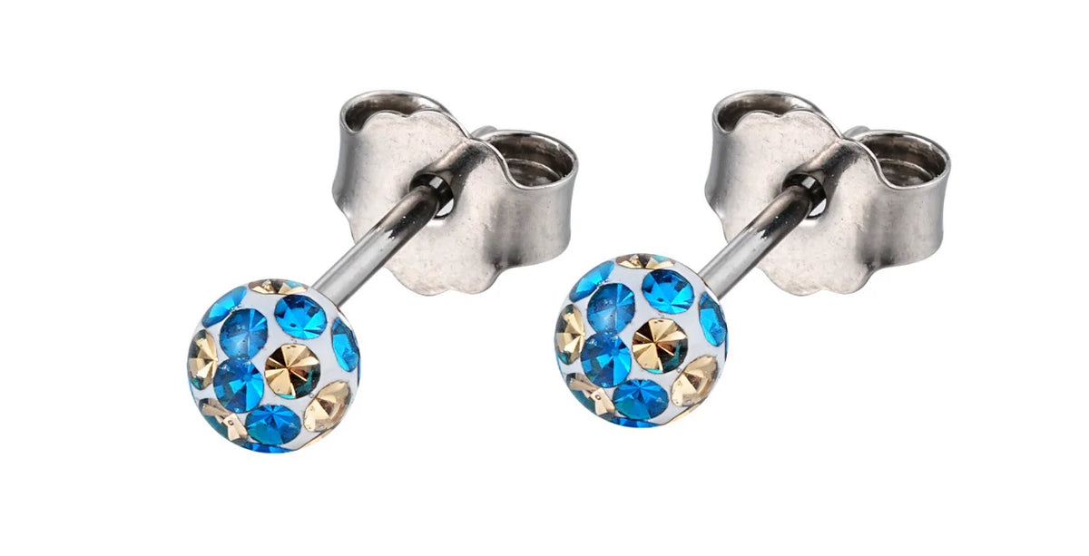 Blue Nova Titanium Sparkle Studs