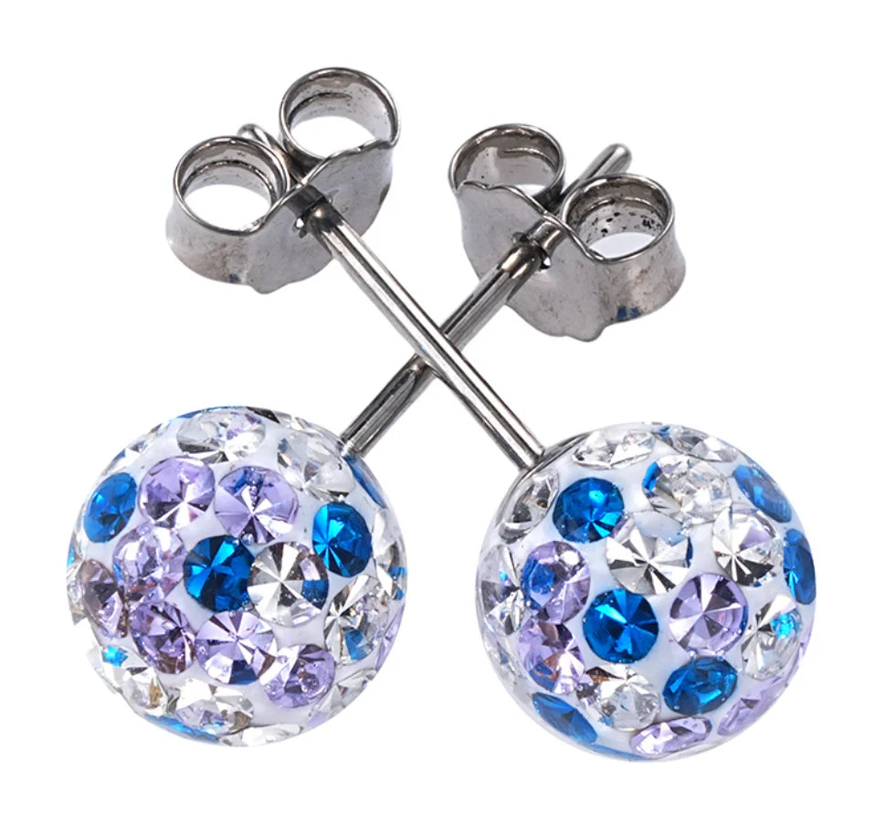 Violet Storm Titanium Sparkle Studs