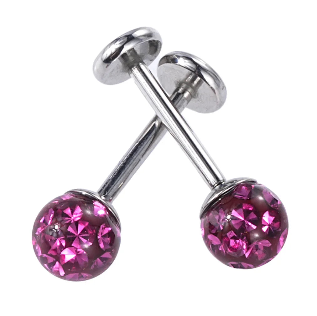 Twilight Bloom | Threadless Titanium Flat Back Earrings