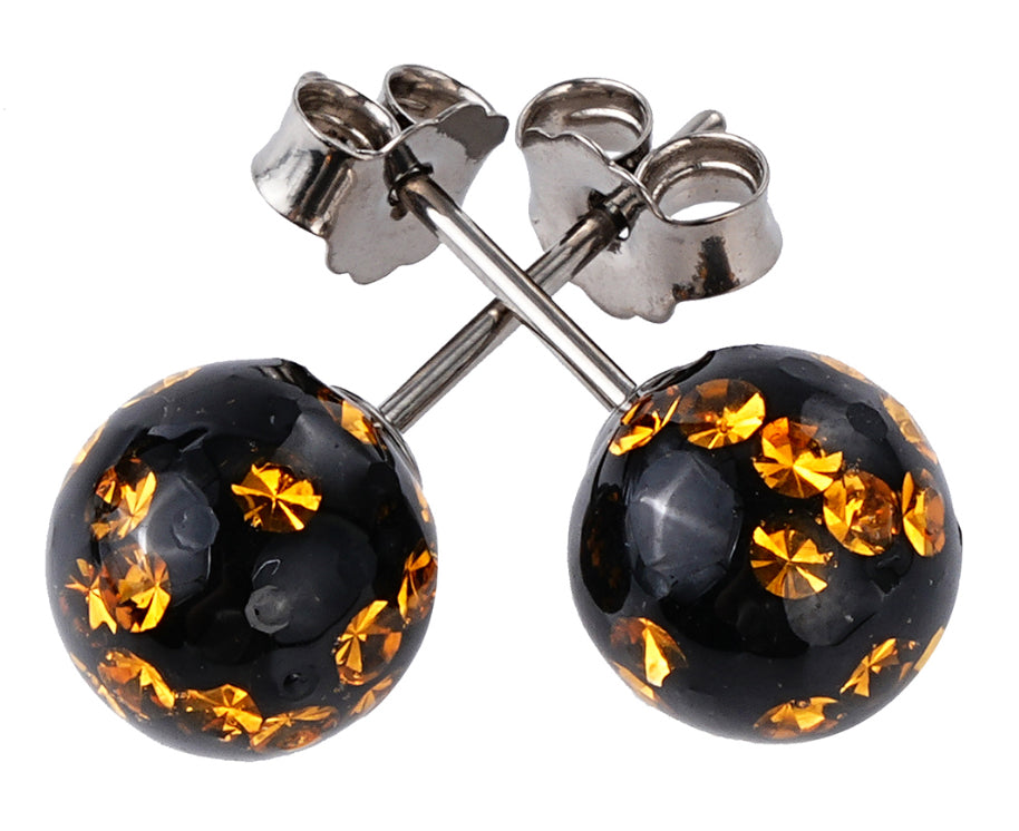 Golden Eclipse Titanium Sparkle Studs