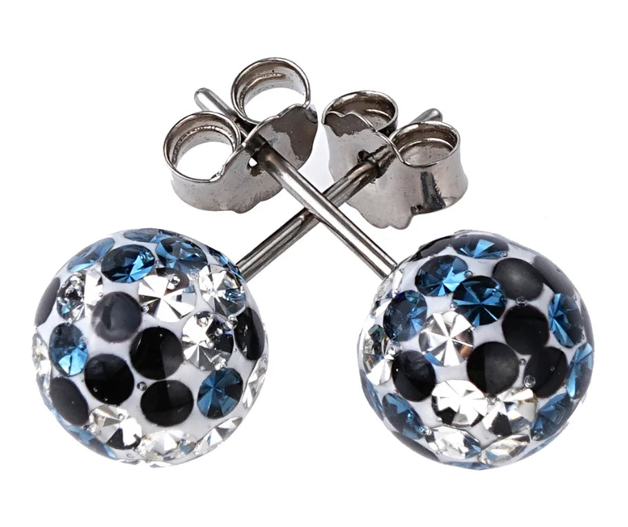 Midnight Splash Titanium Sparkle Studs