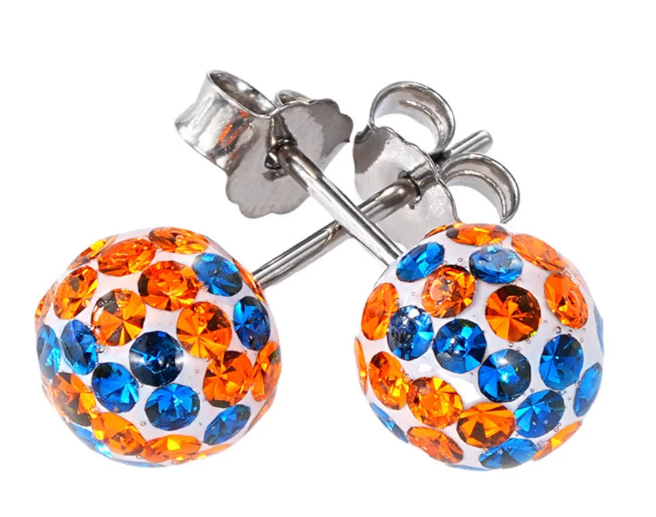 Mystic Ember Titanium Sparkle Studs