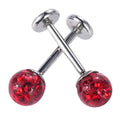 Candy Apple | Threadless Titanium Flat Back Earrings