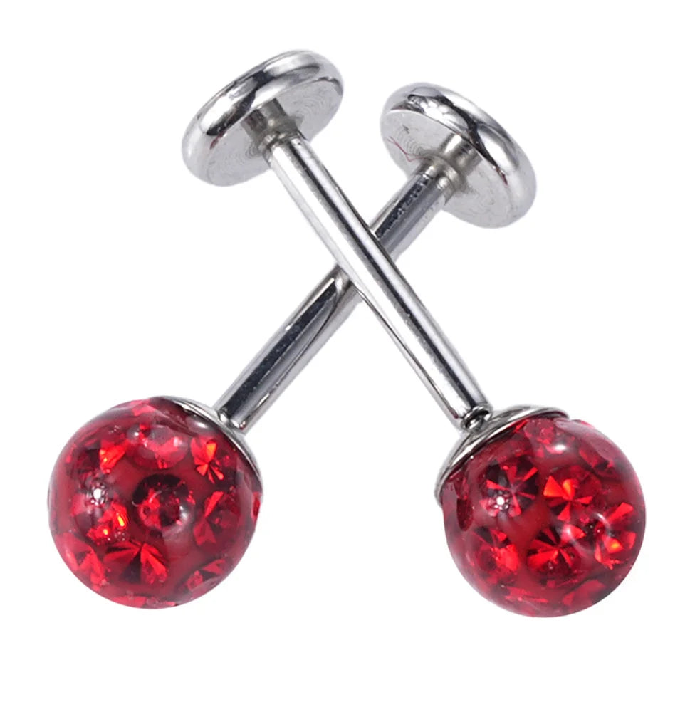 Candy Apple | Threadless Titanium Flat Back Earrings