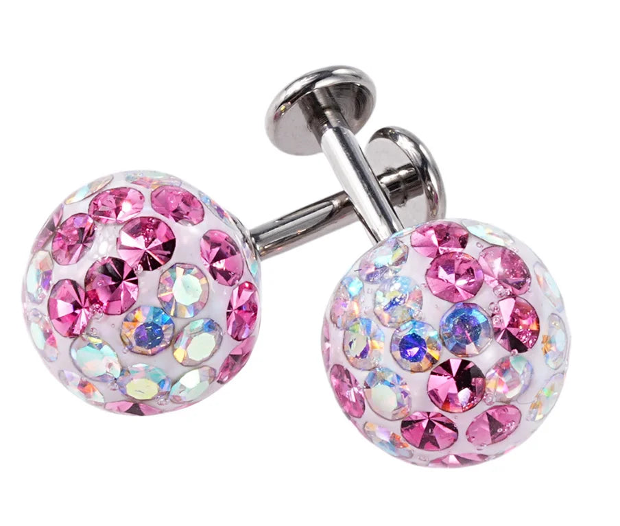 Aurora Blush | Threadless Titanium Flat Back Earrings